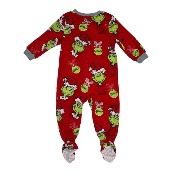 Dr. Seuss The Grinch Baby Size 18 Month Blanket Sleeper Pajamas 1 Piece - Picture 3 of 5